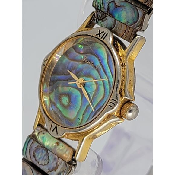 Santa Fe Abalone Style Wristwatch with an Expansion Band and Quartz Movement main image 4